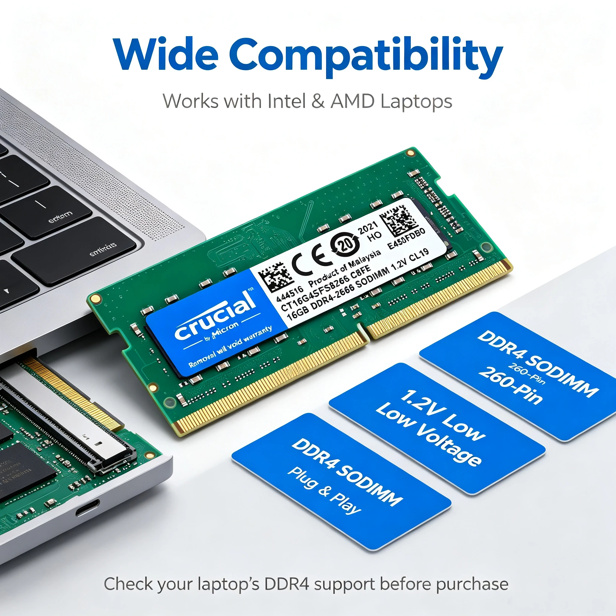 Crucial DDR4 Laptop RAM SODIMM - Sodimm Ddr4 评论和价格