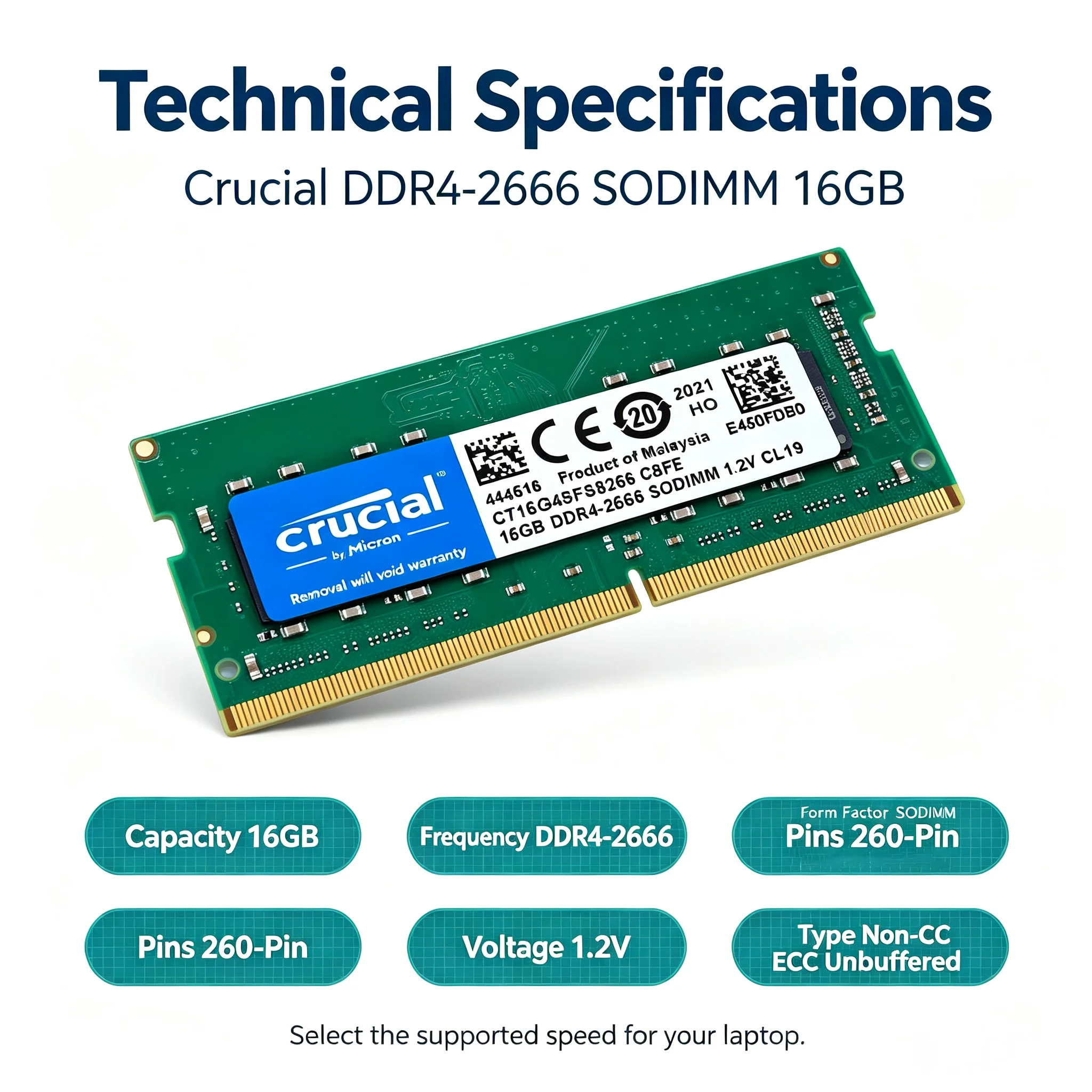 Crucial DDR4 Laptop RAM SODIMM - Sodimm Ddr4 评论和价格