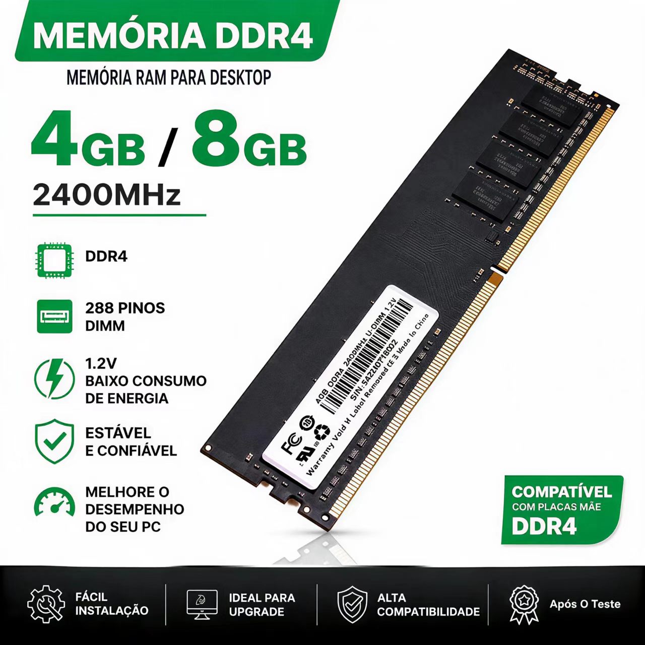 DDR4 RAM 4GB 8GB 2400MHz Deskt - Ddr4 2400Mhz 评论和价格