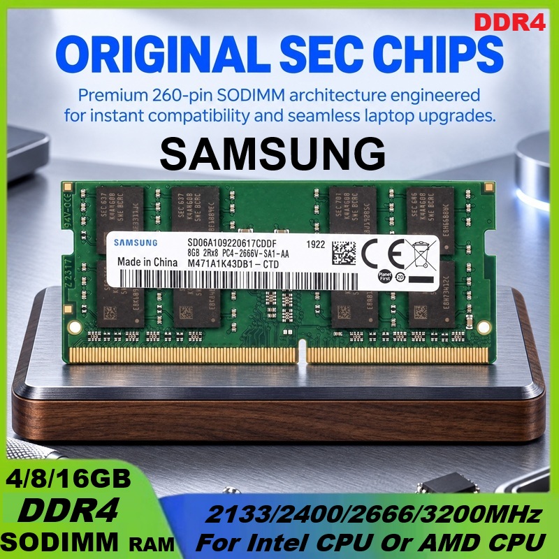 SAMSUNG DDR4 RAM 16GB 32GB 4GB - Ddr4 2400Mhz 评论和价格