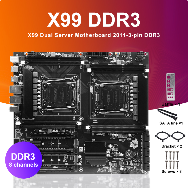 X99 Dual-socket Cpu Motherboar - Ecc Ram Server 评论和价格